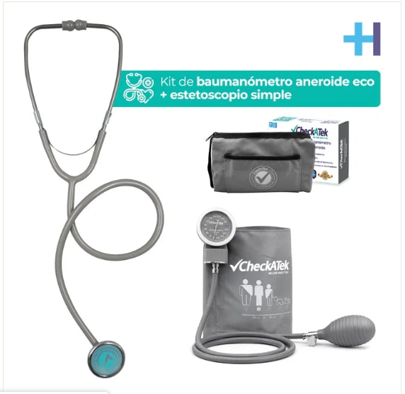 Kit Baumanometro Aneroide Popular Gris B1-3