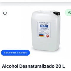 Alcohol Etilico 71.5 º G.l Desnaturalizado 20 Litros