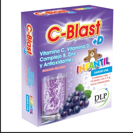 C- Blast Vitamina C, Vitamina D, Complejo B Sabor Uva