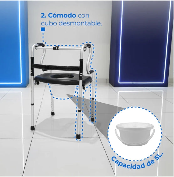 Andadera Desmontable 5 En 1 Gris AN15GDP