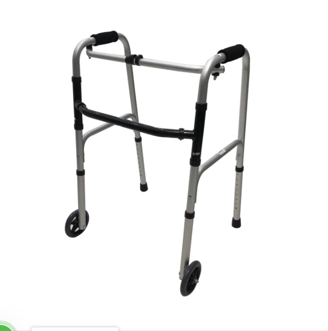 Andadera Plegable De 2 Ruedas, Fuerte Construcción De Aluminio Y Extra Ligera AN04G