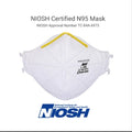 N95 Cubrebocas Blanco Con Tiras Amarillo 9500-N95