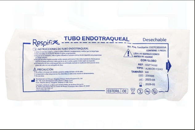 Tubo Endotraqueal 8.0 Respifix