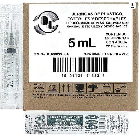 Jeringa Hipodermica 5 ML Dl