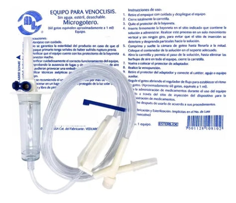 Eq Para Venoclisis Sin Aguja 60 Gotas Microgotero