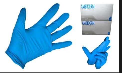 Guantes Nitrilo Ambiderm Grande Azul