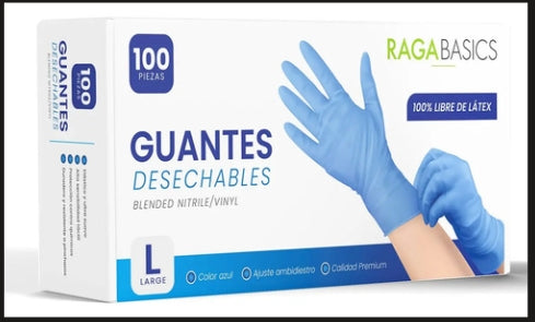 Guantes Desechables 100PZS Ragabasics Medium