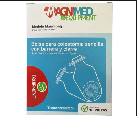 Bolsa Para Colostomía Sencilla Con Barrera Y Cierre Magnimed