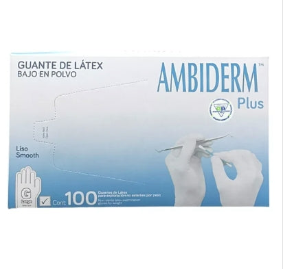 Guantes Latex Ambiderm Plus G Blanco Liso