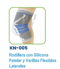Rodillera Con Silicona Patelar Y Varillas Flex Kn-005 M