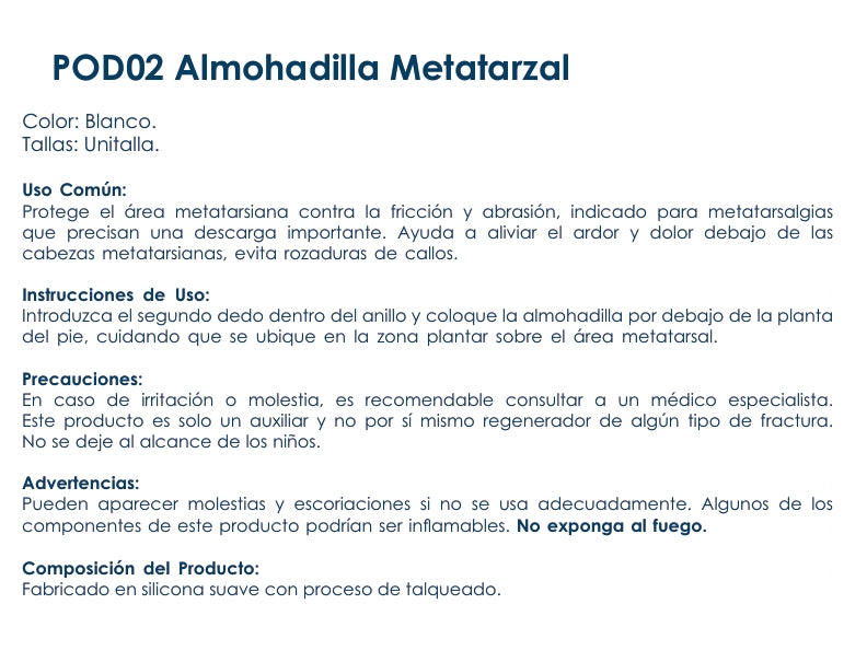 Almohadilla Metatarsal Con Anillo POD02