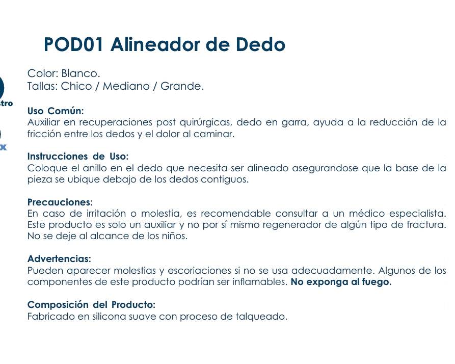 Alineador De Dedo POD01-L Grande