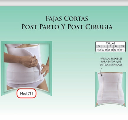 Faja Corta Post Parto Y Post Cirugia Mediana