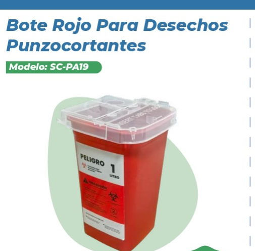 Bote De Desechos Especiales Rojo