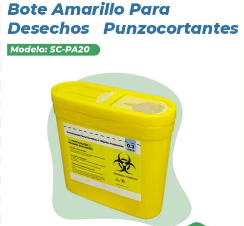 Bote De Desechos Especiales Amarillo
