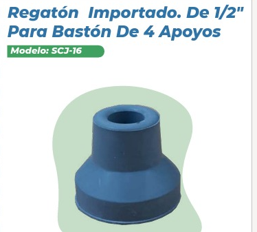 Regaton Para Baston De 4 Apoyos Gris J-16