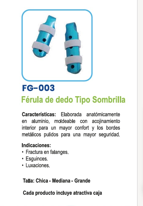 Ferula Tipo Sombrilla Dedo Fg-003 M